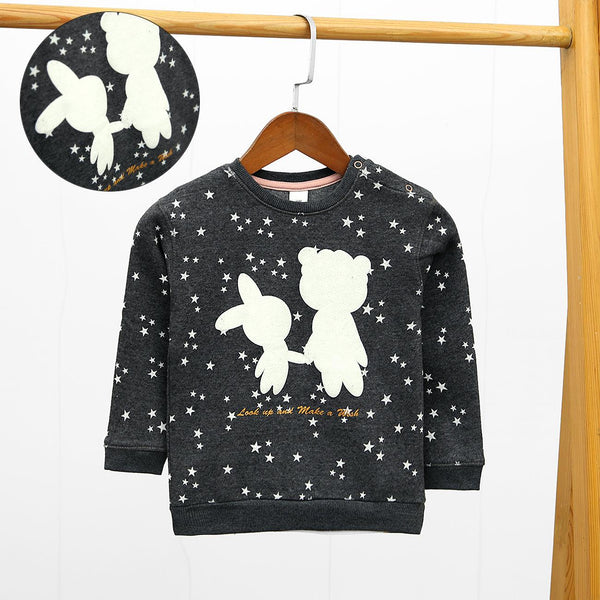 All-Over Printed Sweatshirt With Shoulder Snap Button For Kids (HM-10044) - Brands River