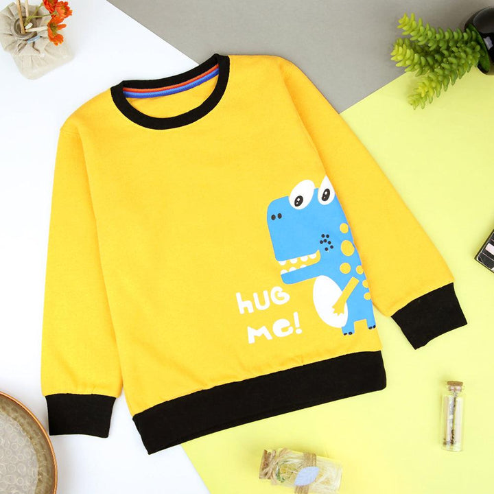 Kids Premium Quality Heavy Fleece HUG ME Printed Sweatshirt (MM-11193) - Brands River