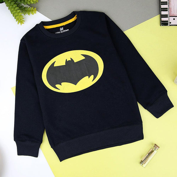 Kids Dark Navy Batman Graphic Fleece Sweatshirt (HS-11261) - Brands River