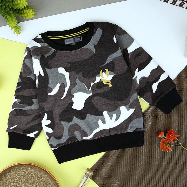 Kids All over Camo Print Fleece Sweatshirt (BG-11215) - Brands River