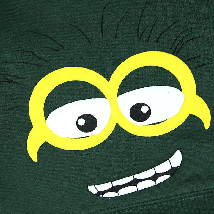 Kids Green Geek Smile Graphic Fleece Sweatshirt (BG-11227) - Brands River