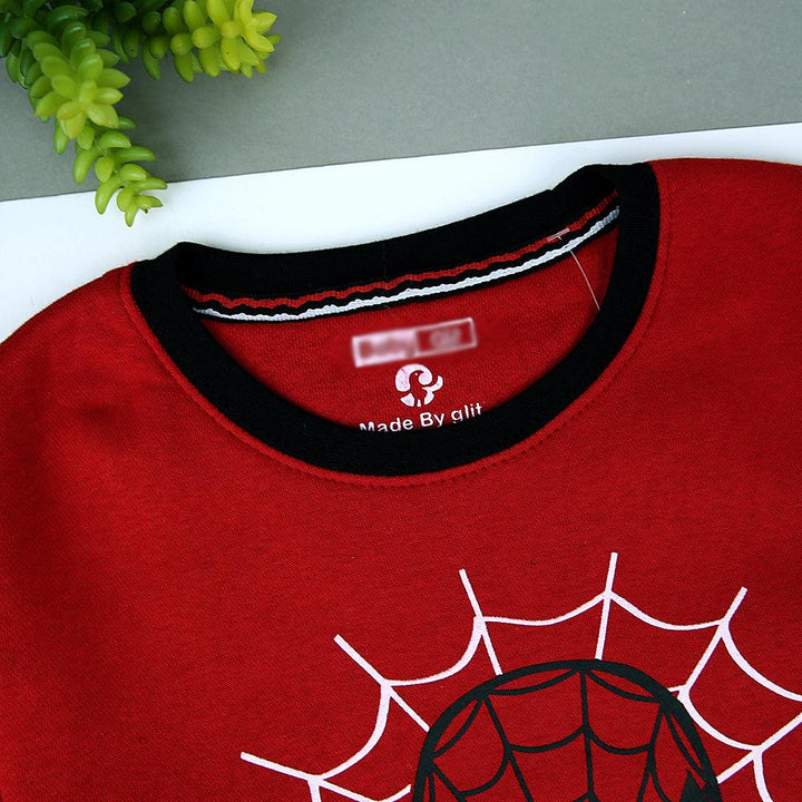 Kids Red Spiderman Graphic Fleece Sweatshirt (BG-11225) - Brands River