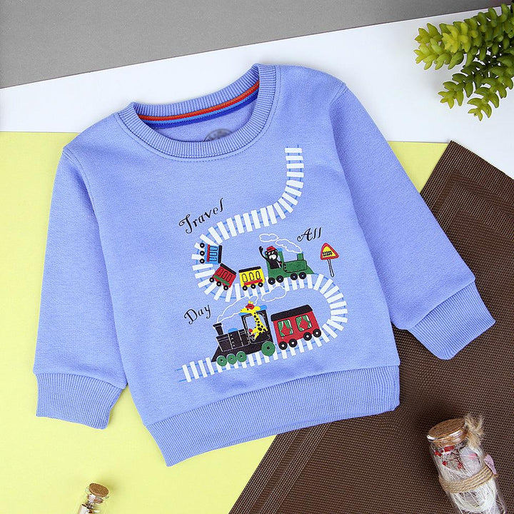 Mni-Minors Kids Multicolor Graphic Fleece Sweatshirts - Brands River