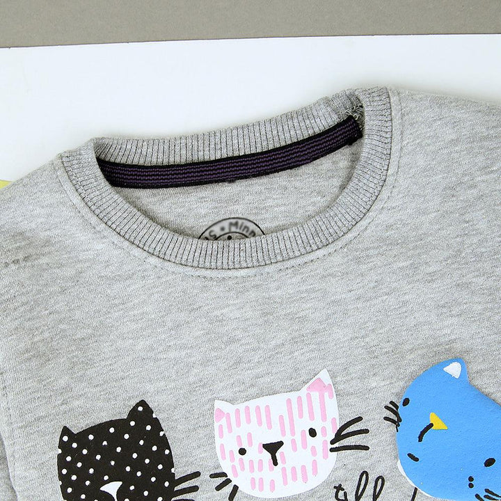 Mni-Minors Kids Multicolor Graphic Fleece Sweatshirts - Brands River