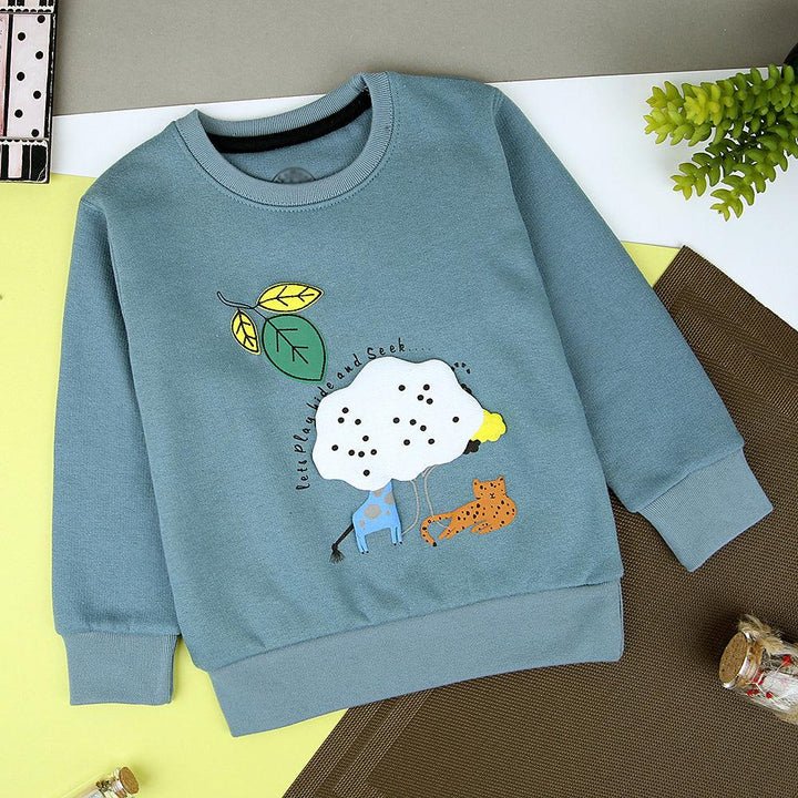 Mni-Minors Kids Multicolor Graphic Fleece Sweatshirts - Brands River