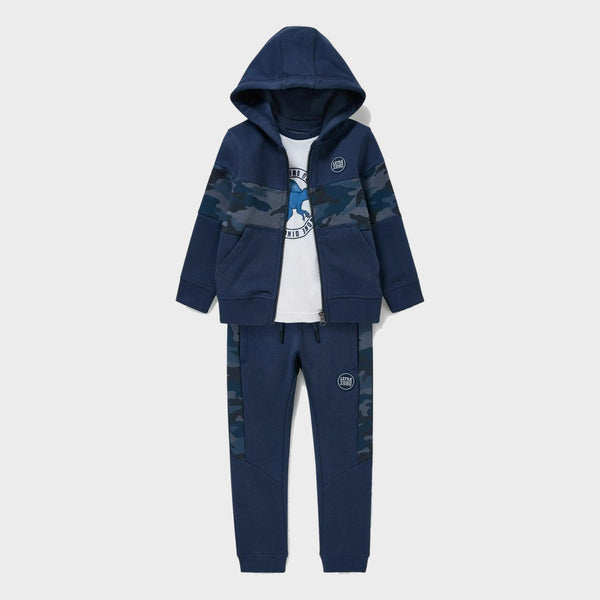 Kids Soft Cotton Camo Panel Fleece TrackSuit