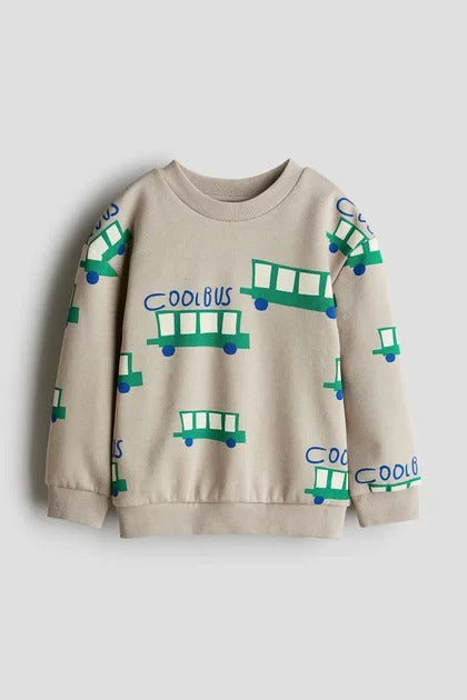 All-Over Graphic Fleece Sweatshirt For kids