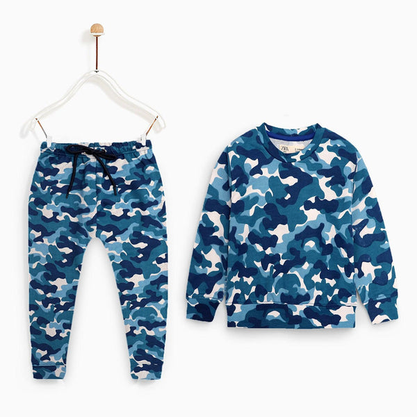 Kids Camo Printed Soft Cotton Suit (1863-B20) - Brands River