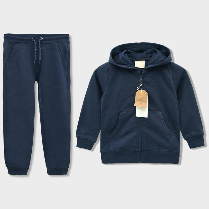 Premium Quality Soft Cotton Fleece Navy Suit For Kids (PA-120058) - Brands River