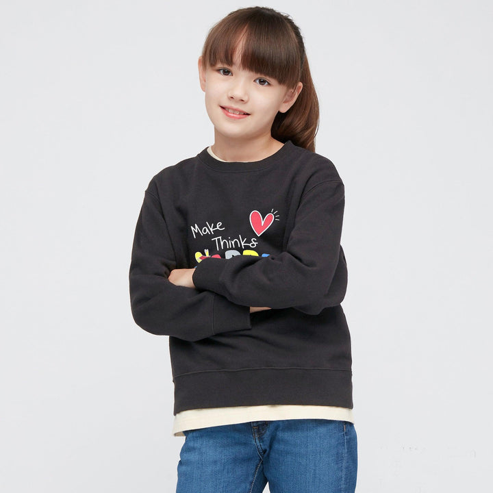 Mni-Minors Kids Charcoal Soft Premium Heavy Fleece Printed Sweatshirt (11209) - Brands River